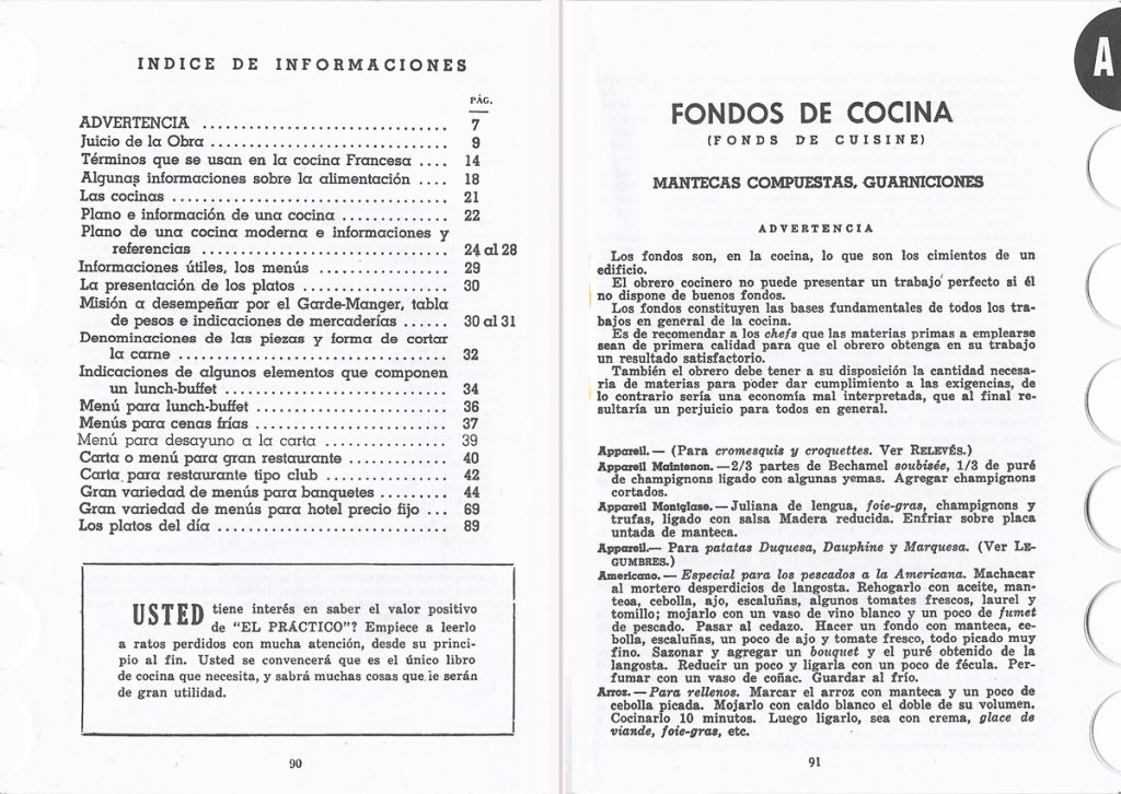 Edición en papel libro de cocina "EL Práctico" - Rabasó /Aneiros - Editorial RUEDA