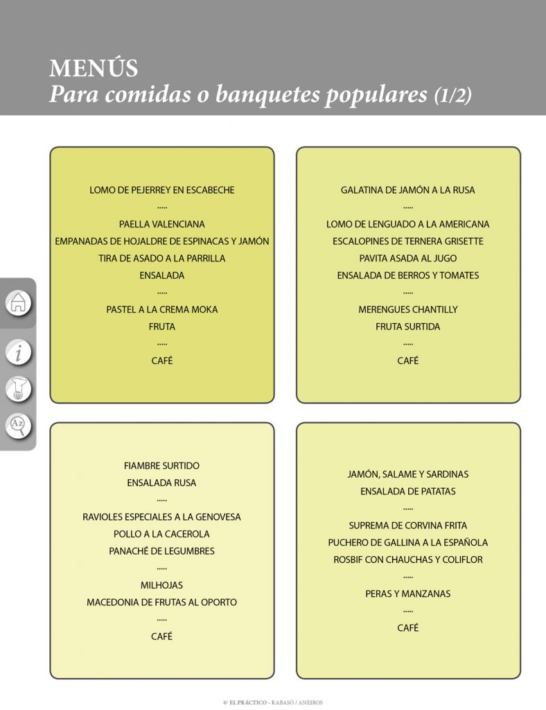 El PRACTICO 1.0 - Edición Digital eBook - Informaciones Menús
