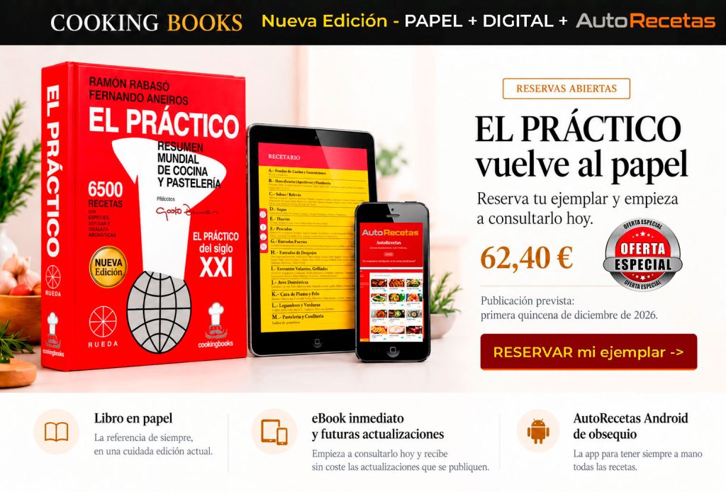 Reserva y COMPRA de Nueva Edición actualizada El Practico 6500 recetas RUEDA & Cooking Books
